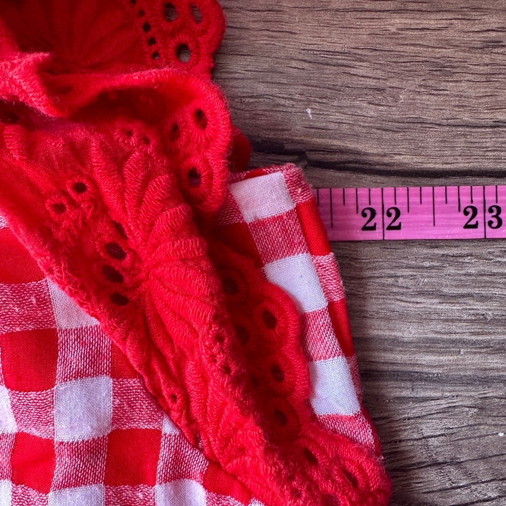 Entro Gingham Checkered Patterned Crochet Shirt L - image 4